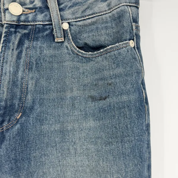 Paige Sarah Straight Jeans 24 High‎ Rise Blue Denim Made in USA - Image 3