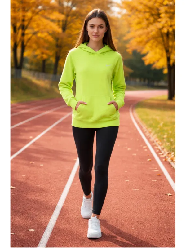 Nike Neon Green Therma-Fit Hoodie Size M (19” PTP) - Image 11