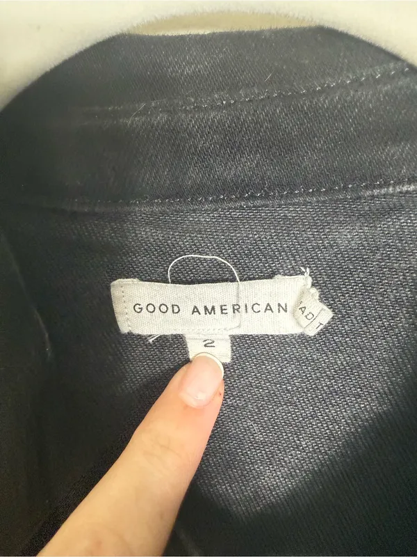 Good American Fit For Success Coveralls Jumpsuit Charcoal Black Denim Size 2 - Image 7