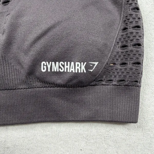 Gymshark Flex Strappy Sports Bra Small Gray/Purple Seamless Adjustable Strap - Image 2