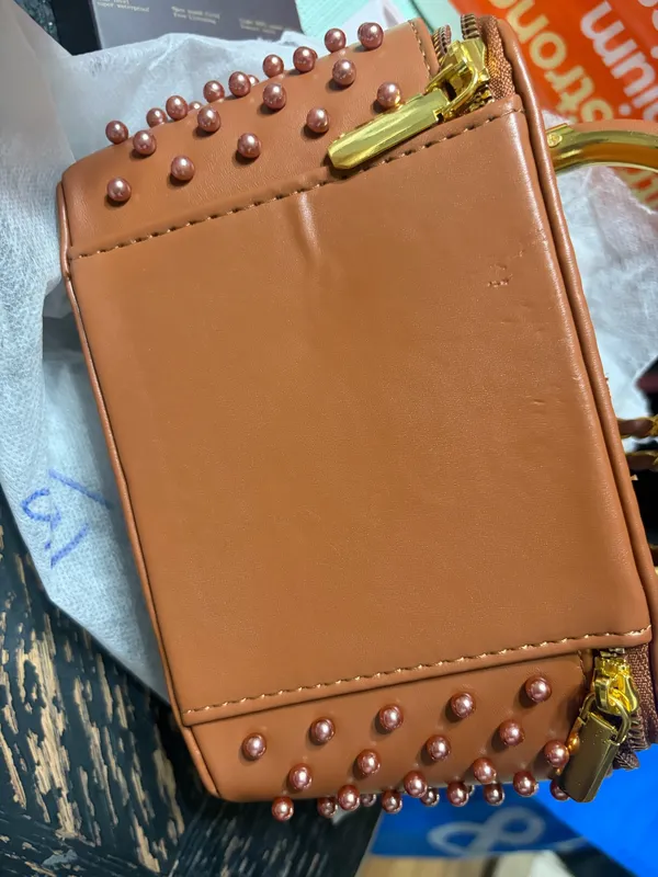 Makeup vanity style bag Brown - Image 4
