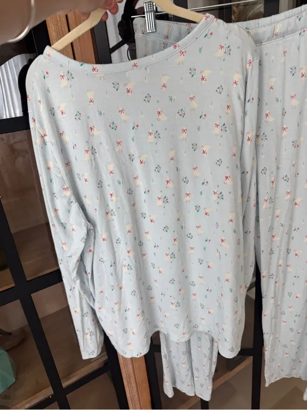Sofia Richie Grainge x Amazon modal henley pajamas set goose silly long sleeve - Image 7