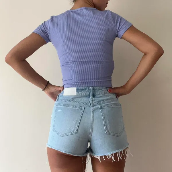 Hollister Purple Lilac Crop Top Baby Tee - Image 2