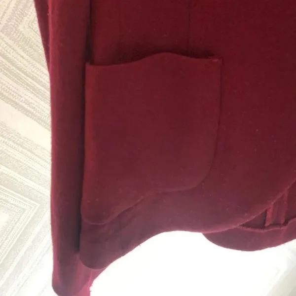 Iisli Maroon Wool One Button Blazer - Image 4