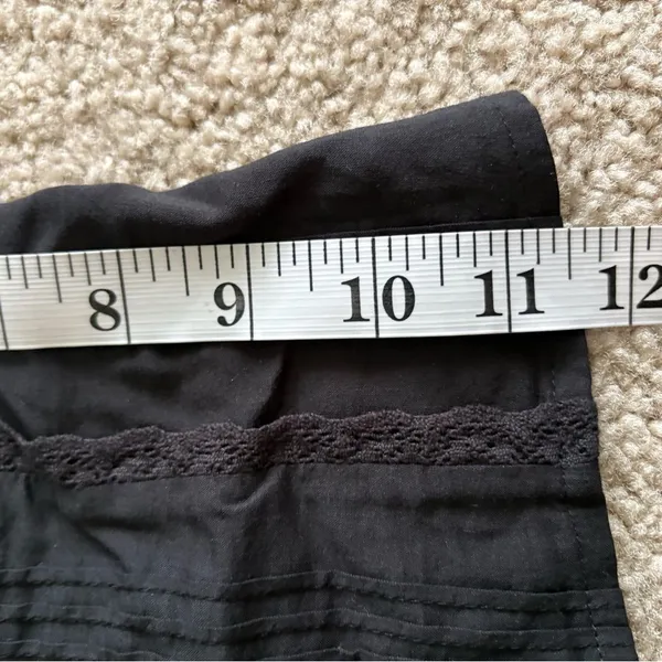 Reformation adelia top Shirred Organic black boho Cotton cami tank blouse size 0 - Image 15