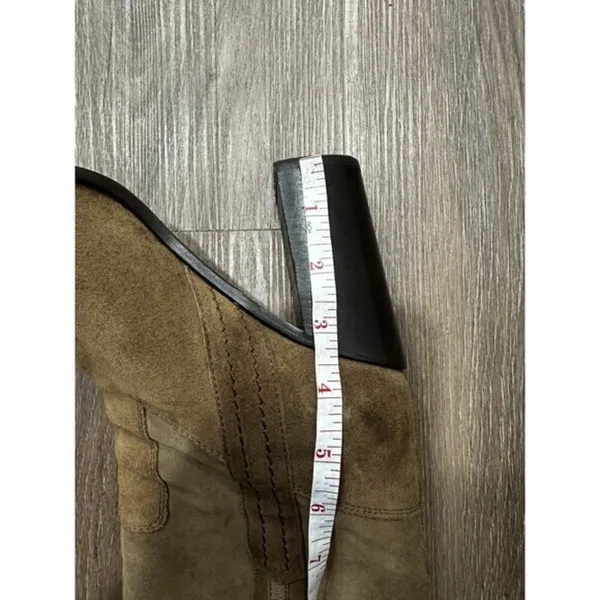 KATE SPADE New York BAISE bootie SIZE 9 M Block Heel Suede Leather Tobacco Brown - Image 12