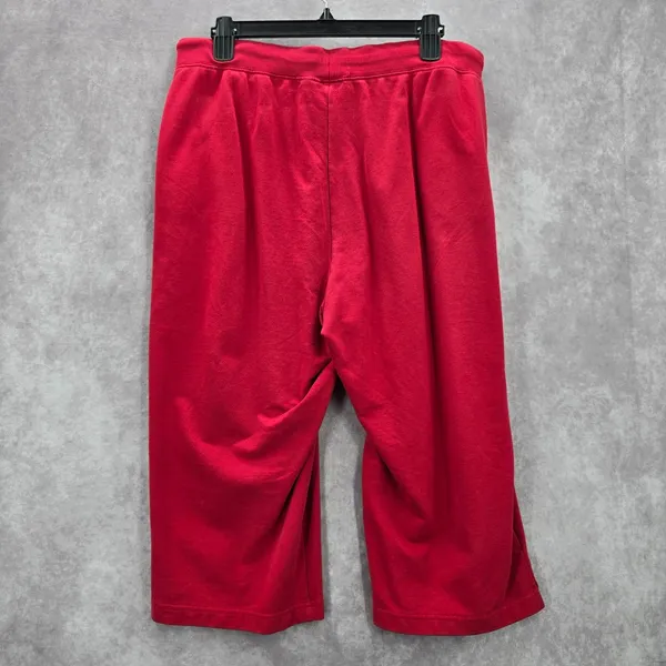 Kim Rogers Red Cropped Wide Capri Bottoms Pants Large‎ - Image 2