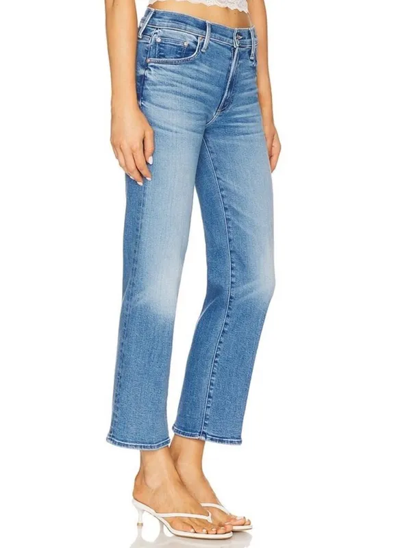 Mother Denim Women’s The Mid Rise Rambler Zip Ankle Jeans Out Of The Blue Sz 32 - Image 12