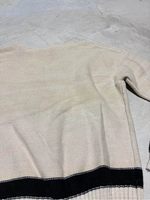 Ralph Lauren jeans co Cream Aztec Pattern Knit Sweater medium - Image 12