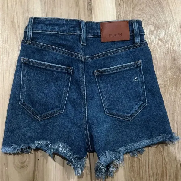 Hidden Los Angeles Cut Off Denim Shorts Women’s XS - Image 4