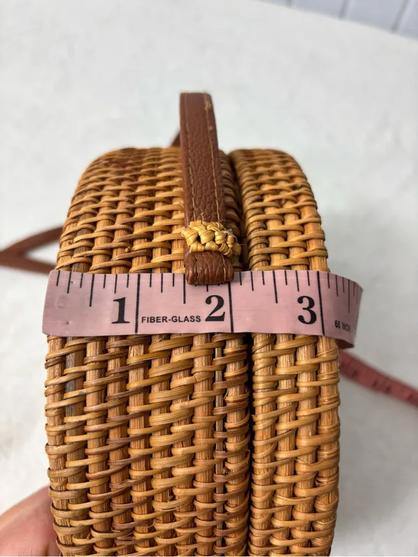 Straw Purse Handbag Summer‎ Beige Natural Handwoven Classic Wicker Rattan - Image 10
