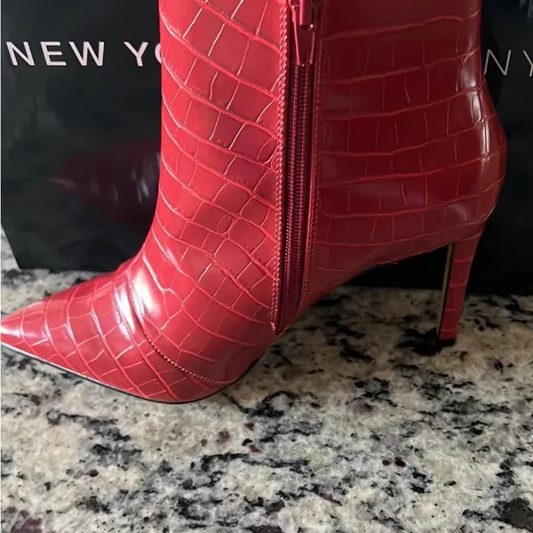 New York & Company RED booties - Image 3