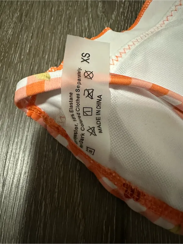 Orange Gingham Floral Ruffle Bikini - Women Swim - Image 7