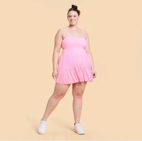 NWT! Popflex Blogilates Viral Taylor Swift Ballerina Active Dress Pink Size 1X - Image 7