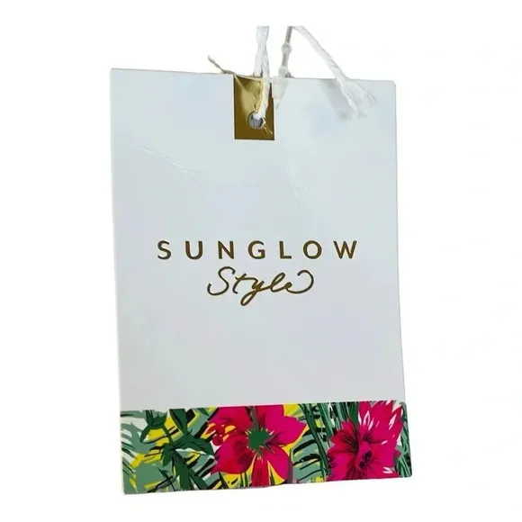 Sunglow Style Beach Tote Bag Womens‎ NWT Pink Chenille Patch Rope Handle Summer - Image 5