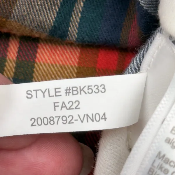 J.Crew  Plaid Light Flannel Long Sleeve Button Down Shirt Gorp - Image 8