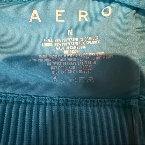 Aeropostale Ribbed‎ Bralette Top Women’s Size Medium Blue Adjustable Straps - Image 3