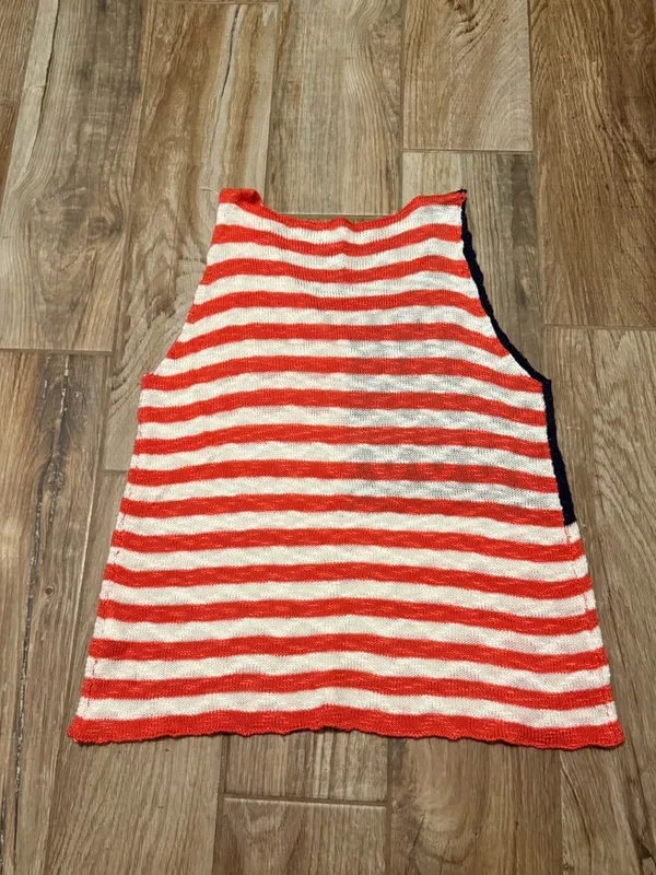 ANDTHEWHY American Red White Blue Sweater Tank Top - Image 3