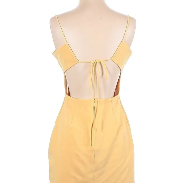 NBD Yellow Strappy Backless Dress xs‎ - Image 2