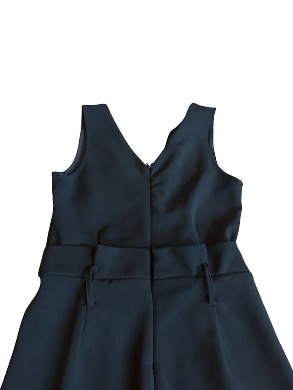 Anthropologie Black Sleeveless Jumpsuit Black Wide Leg Dress Up Down SIze Small - Image 11