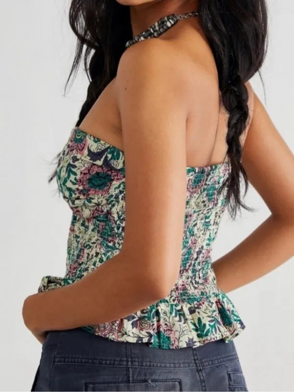 Free People One More Time Tube Top in Tea Combo Size Small - Image 2