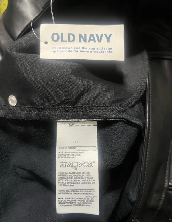 Old Navy Pants Sz 18 Black Faux Leather Straight-Leg High Waist Special Events - Image 8