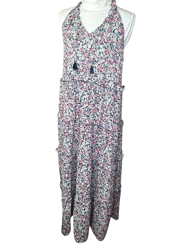 Dear John Whitley dress maxi floral size XS ruffle tiered sleeveless - Image 2