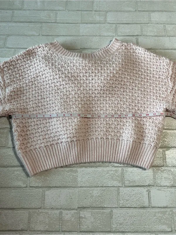 Altar'd State Pale Pink Cozy Crewneck Sweater Size Small - Image 5