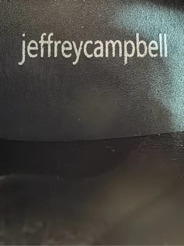 JEFFREY CAMPBELL Jerema Boot In Pewter Square Toe Flared Heel Ankle Zip Up - Image 9