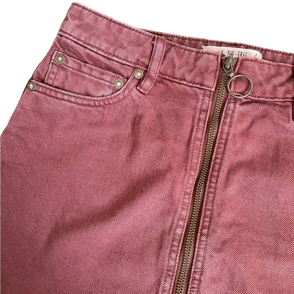 Free People We The Free Plum Zipper Front Mini Skirt - Image 9