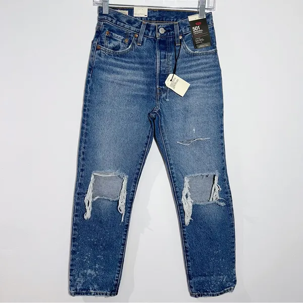 Levi's Women's 501‎ Original Premium Cropped Jeans Athens Ranks 24 x 26 Normcore - Image 3