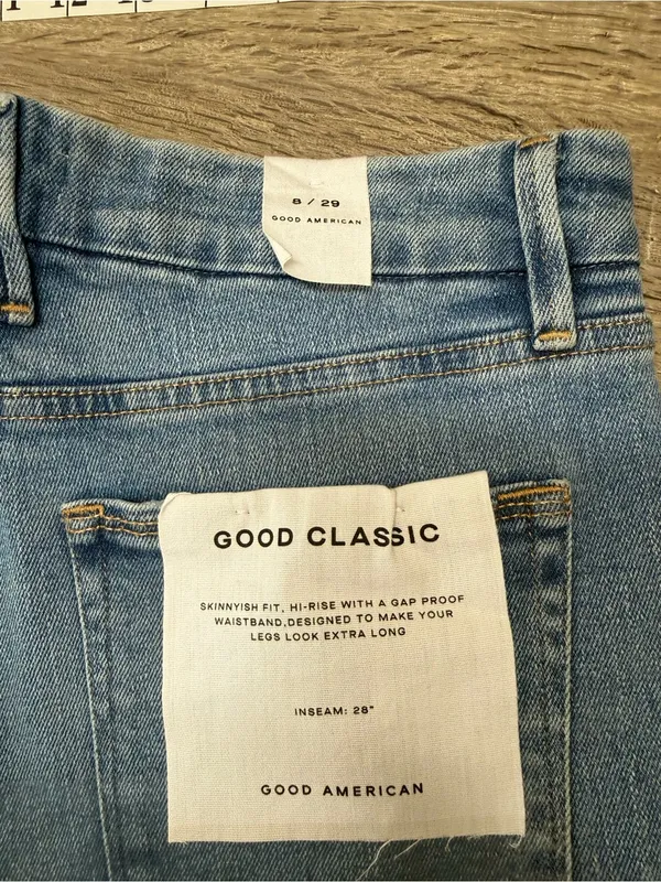 Good American good classic distressed‎ jeans size 29 nwt - Image 6