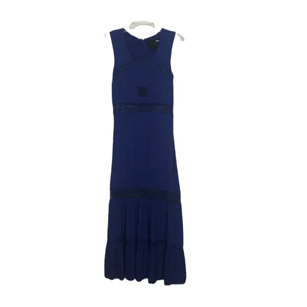 Nicole Miller Royal Blue Sleeveless Maxi Dress Size 4 - Image 2