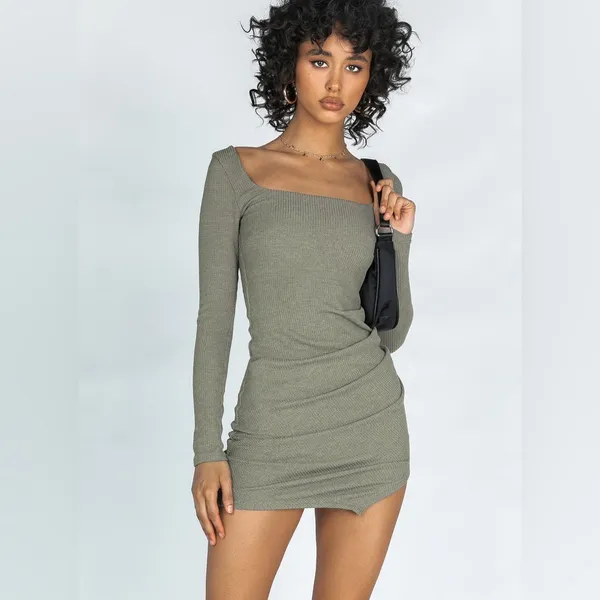 Princess Polly William Mini Dress in Khaki Size 8 New with tag - Image 3