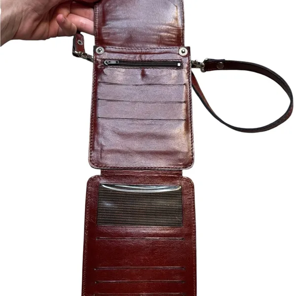 👜 Vintage Kilim Turkish Leather Crossbody Bag Rug Tapestry Organizer Purse 👜‎ - Image 8