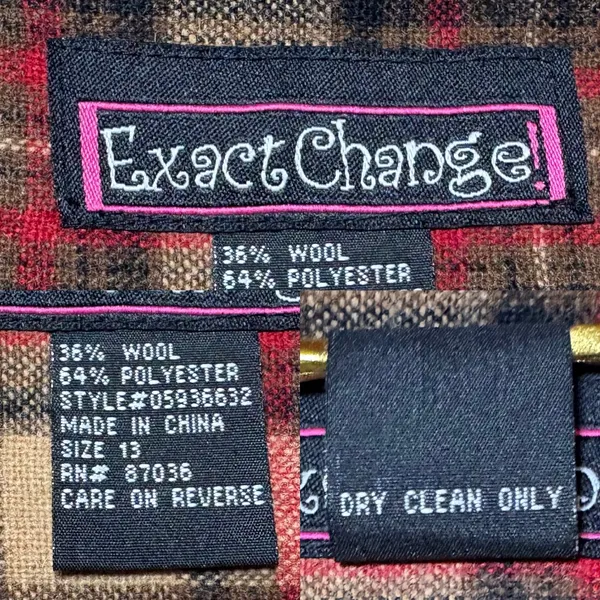 Exact Change Mini Skirt | Plaid Wool Blend Y2K - Image 6