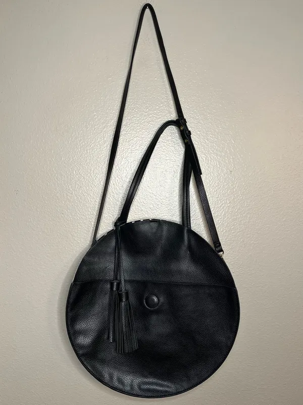 Anthropologie Remi/Reid Vegan Leather Allison Circle Bag in a Bag Stripe Handbag - Image 8