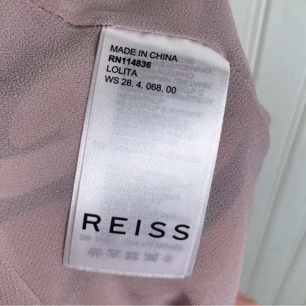 REISS Lolita Montage Accordion Pleated Skirt Women's Size 8 Abstract Print Artsy - Image 8