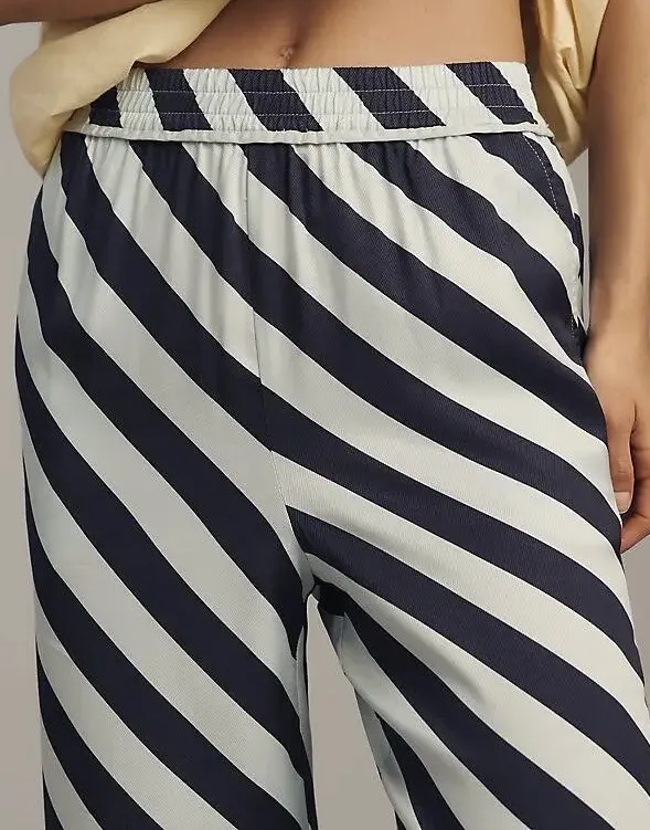 Anthropologie Maeve The Brooklin Printed Striped Wide-Leg Pull-On Pants, Size S - Image 4