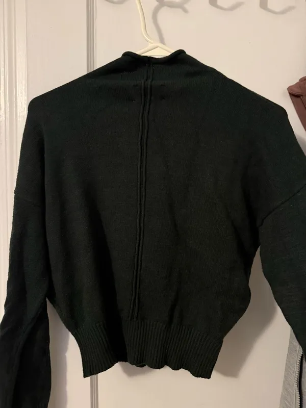 Who What Wear dark green mockneck sweater - Image 2