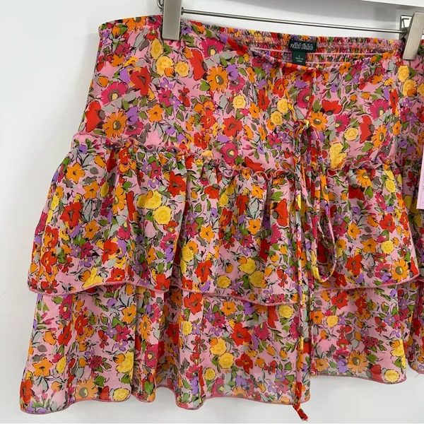 Wild Fable Floral Mini Ruffle Tiered Skirt Size Large New With Tags Fairy - Image 3