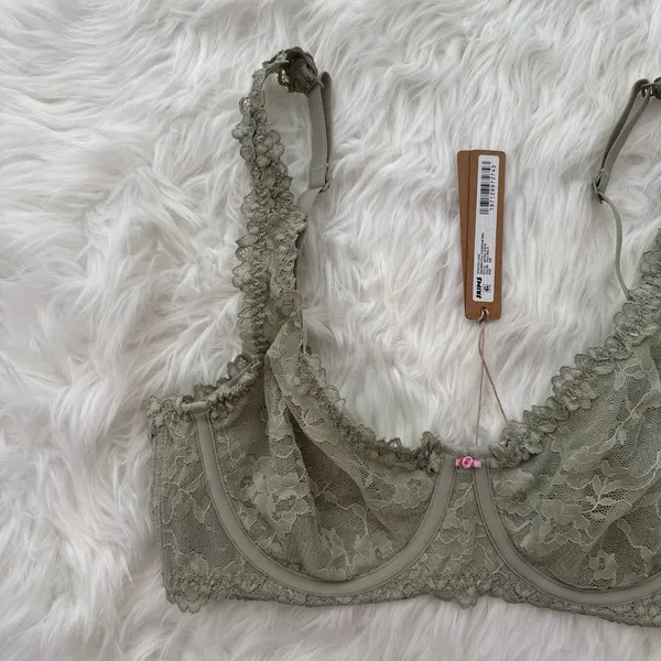 Skims Stretch Lace Unlined Full Coverage Bra Talc Multi Size 34B - Image 3