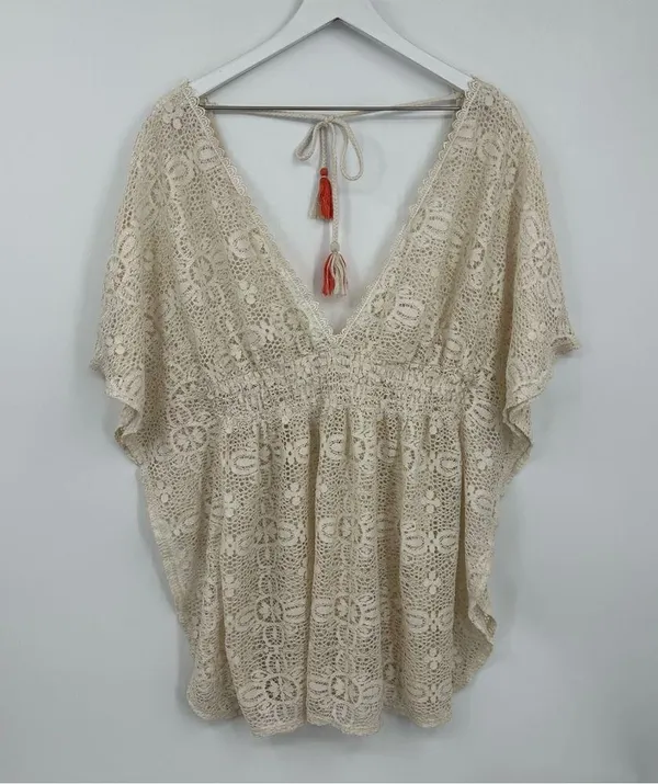 Xhilaration Lace Boho Swimsuit Cover Up Size XL Pool Beach - Image 2
