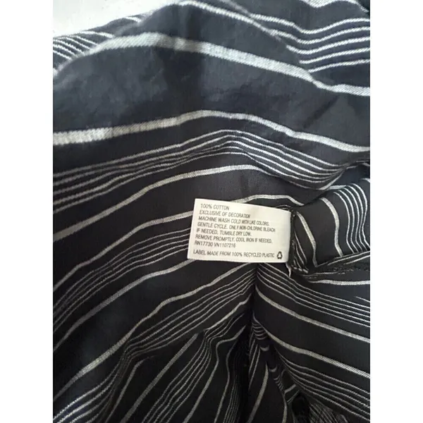 Isabel Maternity Women’s Black Striped Boho Fringed Tunic Top - Image 5