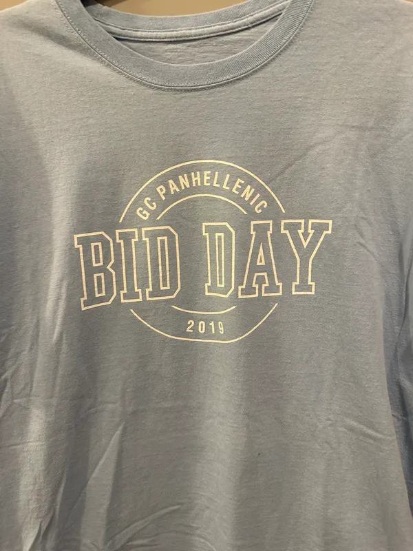 Comfort Colors 2019 Georgia College Panhellenic Bid Day Tee - Image 3