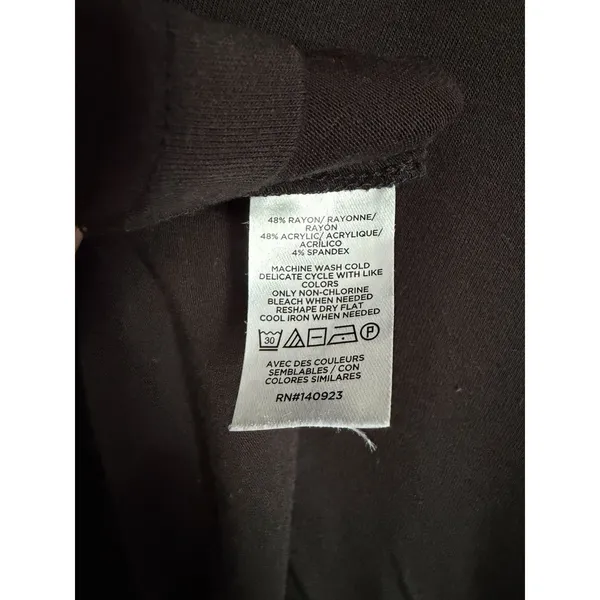 Lou & Grey Womens Sz L Black Sleeveless Stretch Pullover Top Shirt Collared - Image 7