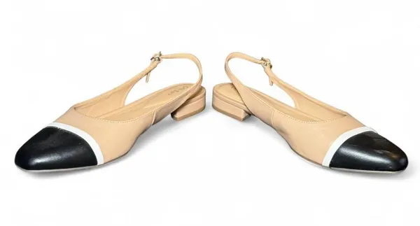 Women’s size 11 On 34th Avril Capped-toe Slingback flats black tan - Image 3