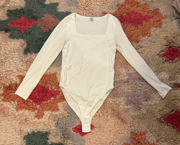 White Old Navy Bodysuit Square Neck - Image 2