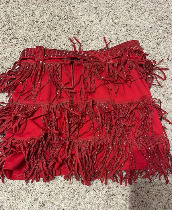 Rhinestone Fringe Skirt - Image 4