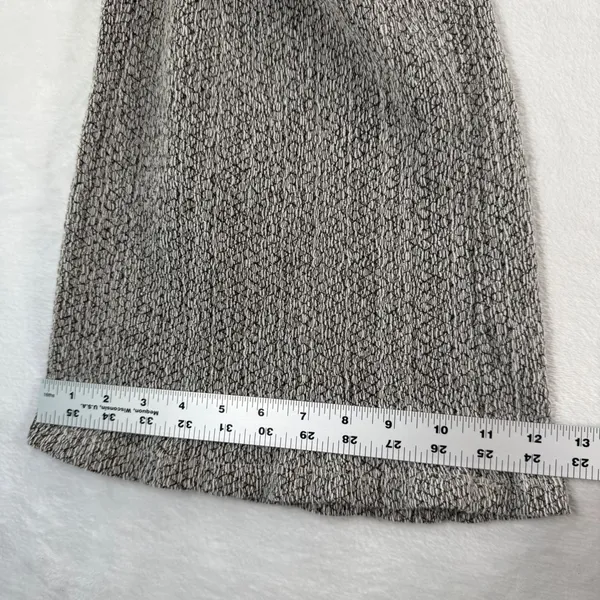 Zara‎ Womens Large Gray Textured Knit Wide Leg Drawstring Lounge Pants High Rise - Image 6
